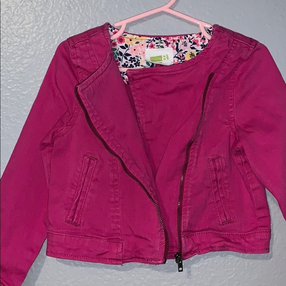crazy 8 pink moto jacket. Size 4T - Picture 5 of 10